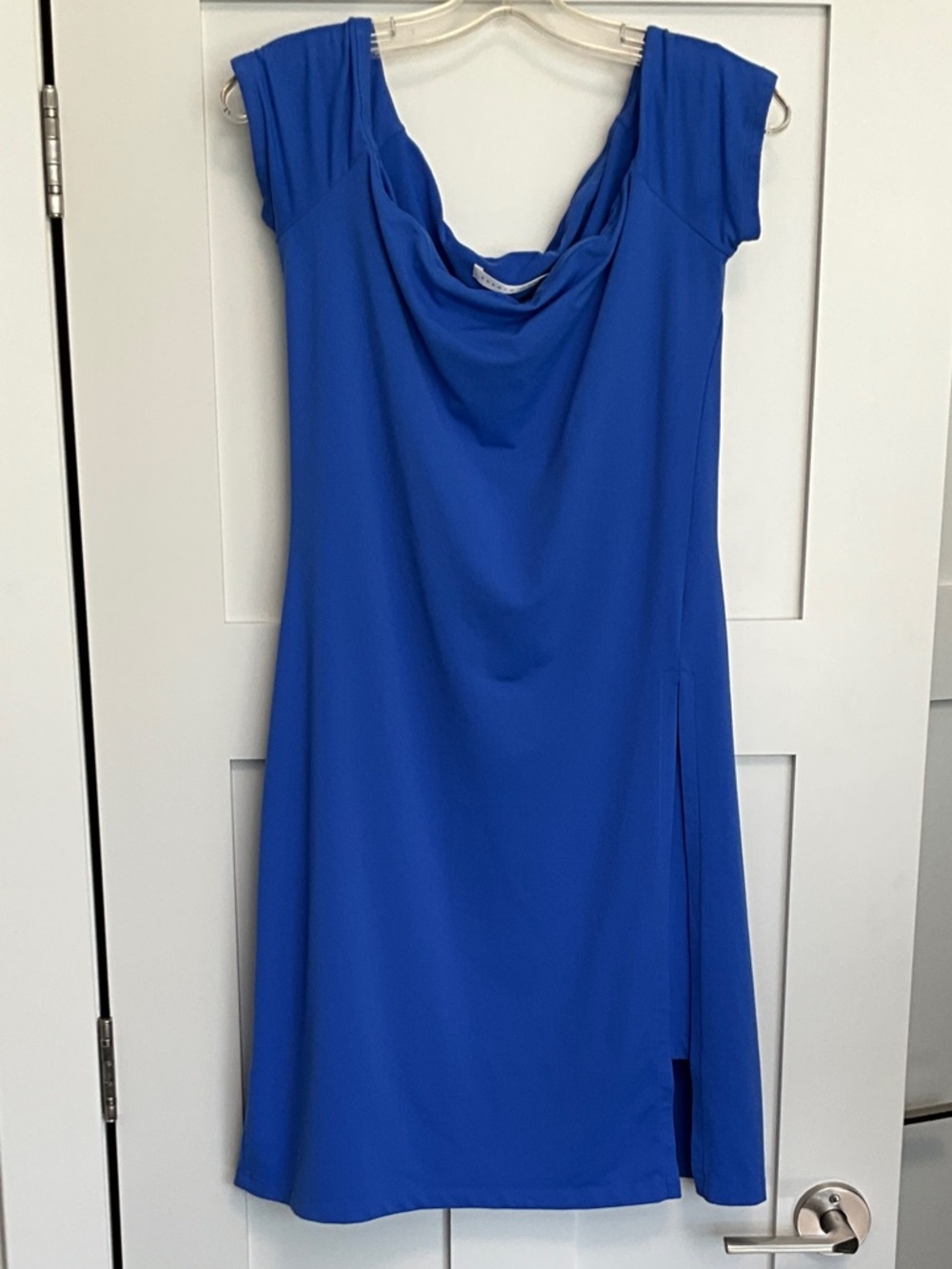 Susana Monaco Royal Blue Cowl Neck Midi Dress